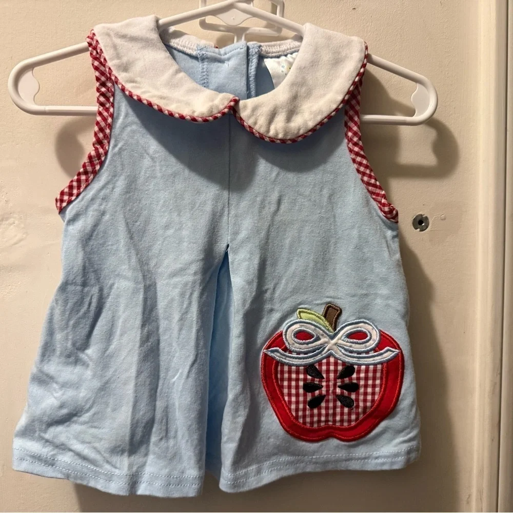 Stitchy Fish Cutie to the Core Applique Diaper Set